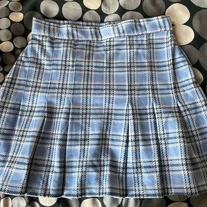 Blue Plaid Skirt